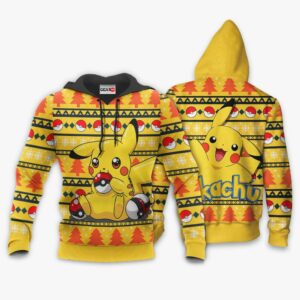 Pikachu Ugly Christmas Sweater Custom Anime Pokemon XS12 7