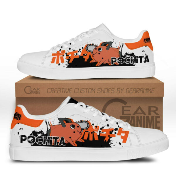 Pochita Skate Shoes Custom Chainsaw Man Anime Sneakers 1