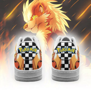 Poke Arcanine Shoes Checkerboard Custom Pokemon Sneakers 5