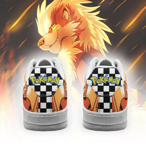 Poke Arcanine Shoes Checkerboard Custom Pokemon Sneakers 3
