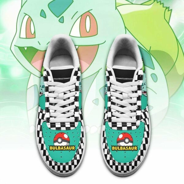 Poke Bulbasaur Shoes Checkerboard Custom Pokemon Sneakers 2