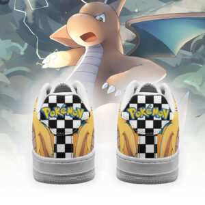 Poke Dragonite Shoes Checkerboard Custom Pokemon Sneakers 5