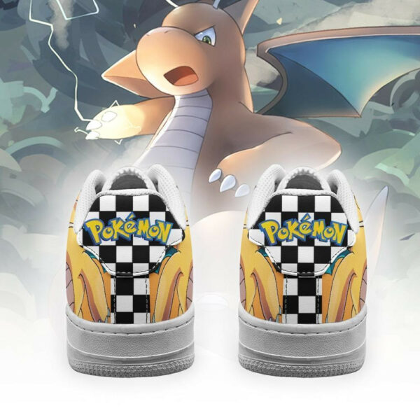 Poke Dragonite Shoes Checkerboard Custom Pokemon Sneakers 3