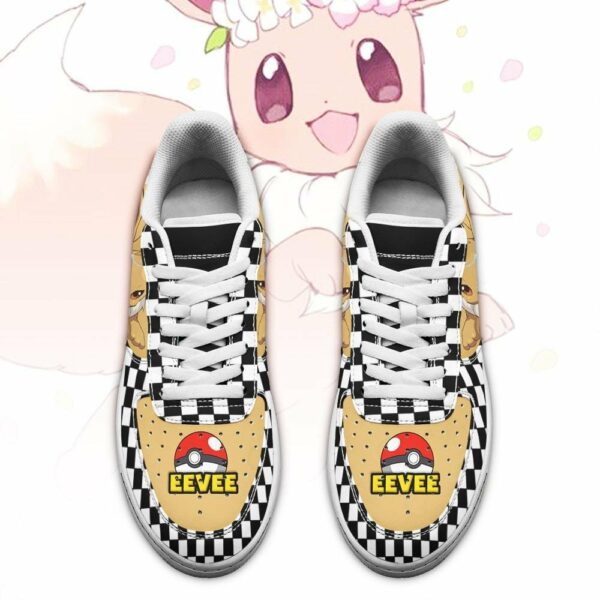 Poke Eevee Shoes Checkerboard Custom Pokemon Sneakers 2