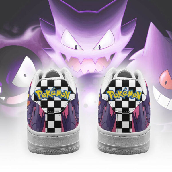 Poke Gengar Shoes Checkerboard Custom Pokemon Sneakers 3