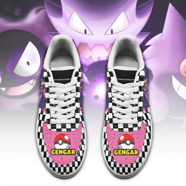 Poke Gengar Shoes Checkerboard Custom Pokemon Sneakers 2
