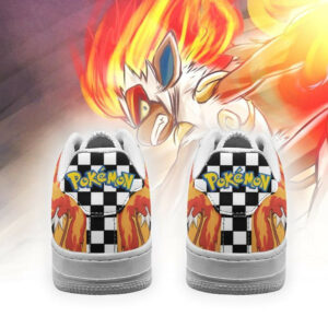 Poke Infernape Shoes Checkerboard Custom Pokemon Sneakers 5
