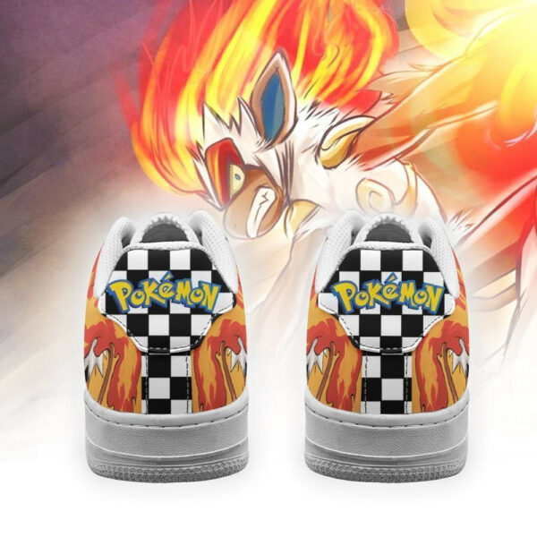 Poke Infernape Shoes Checkerboard Custom Pokemon Sneakers 3