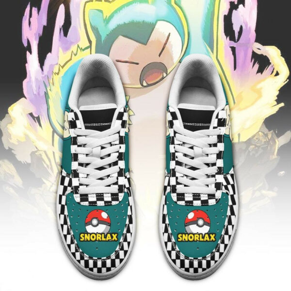 Poke Snorlax Shoes Checkerboard Custom Pokemon Sneakers 2