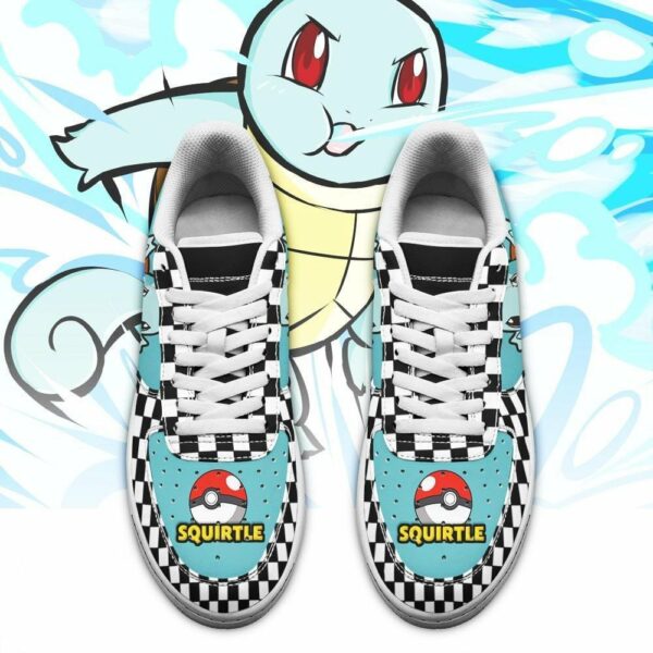 Poke Squirtle Shoes Checkerboard Custom Pokemon Sneakers 2