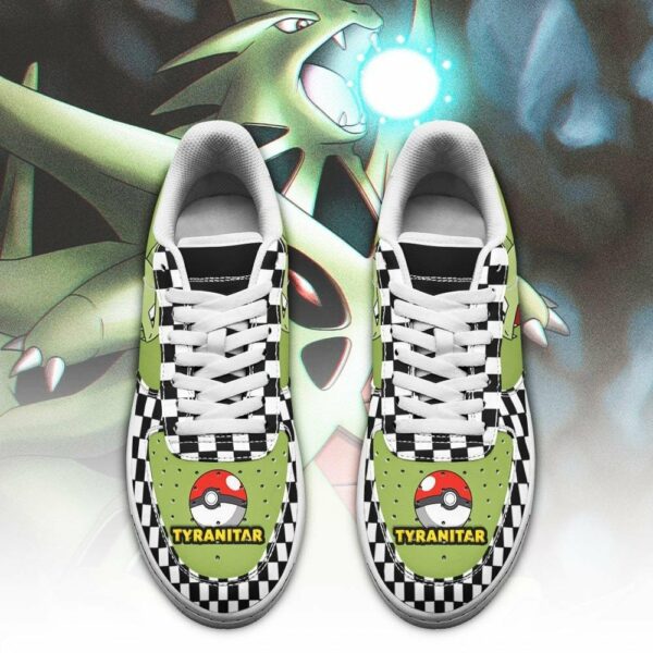 Poke Tyranitar Shoes Checkerboard Custom Pokemon Sneakers 2