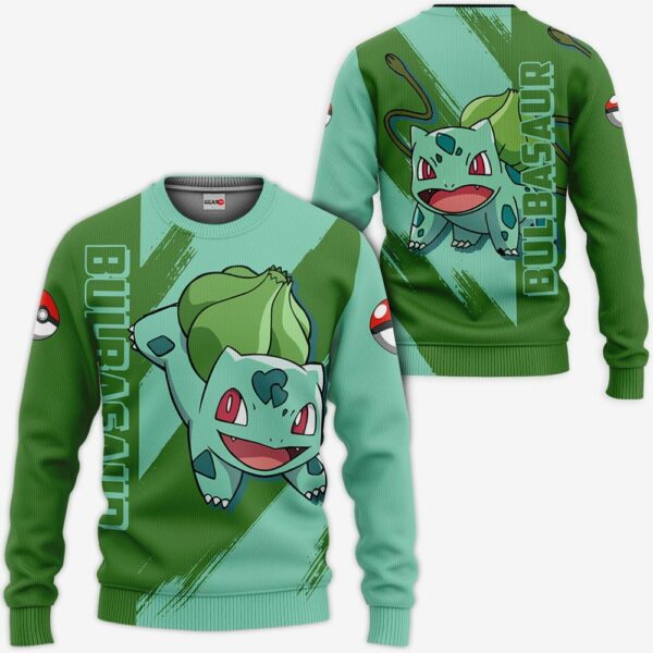 Pokemon Bulbasaur Hoodie Shirt Anime Zip Jacket 2