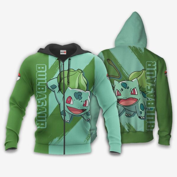 Pokemon Bulbasaur Hoodie Shirt Anime Zip Jacket 1