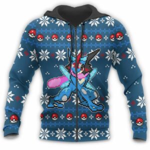 Pokemon Greninja Ugly Christmas Sweater Custom Xmas Gift 13