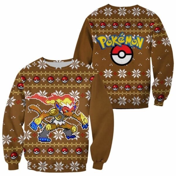 Pokemon Infernape Ugly Christmas Sweater Custom Xmas Gift 1