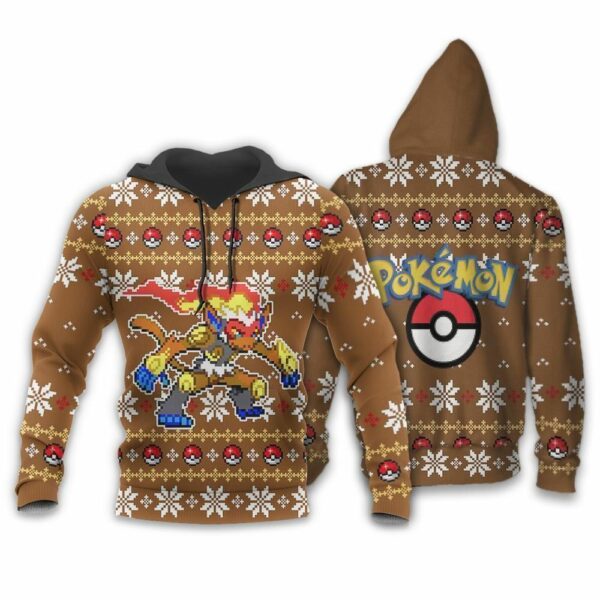 Pokemon Infernape Ugly Christmas Sweater Custom Xmas Gift 3