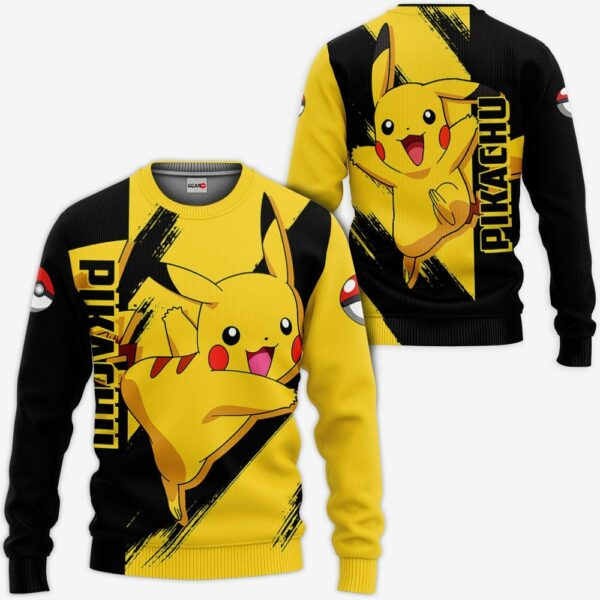 Pokemon Pikachu Hoodie Shirt Anime Zip Jacket 2