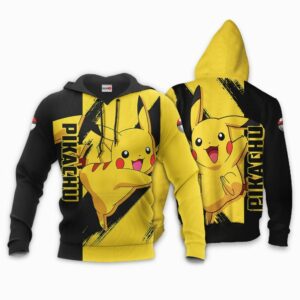 Pokemon Pikachu Hoodie Shirt Anime Zip Jacket 8