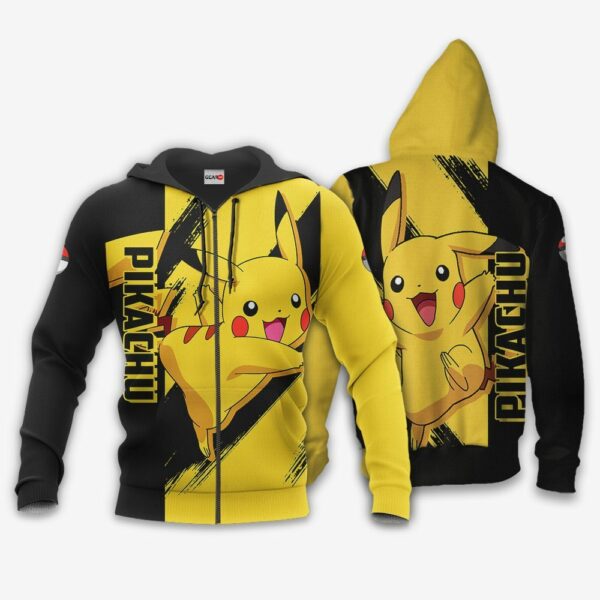 Pokemon Pikachu Hoodie Shirt Anime Zip Jacket 1