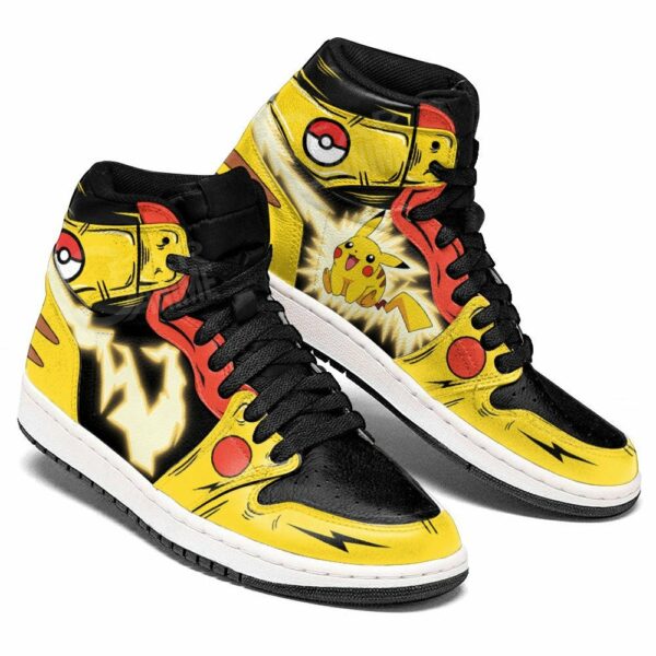 Pokemon Pikachu Thunderbolt Shoes Custom Anime Sneakers 3