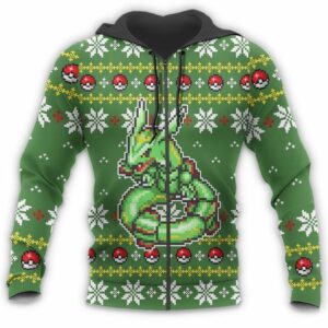 Pokemon Rayquaza Ugly Christmas Sweater Custom Xmas Gift 13