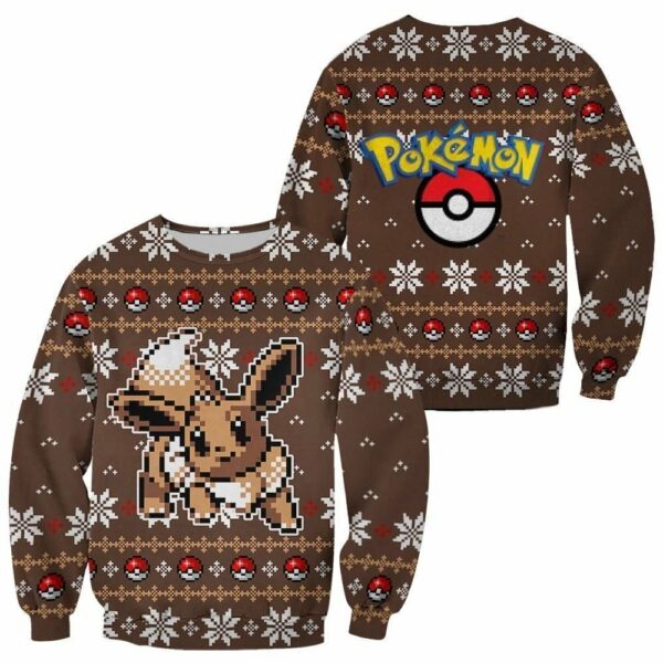 Pokemon Ugly Christmas Sweater Custom Eevee Xmas Gift 1