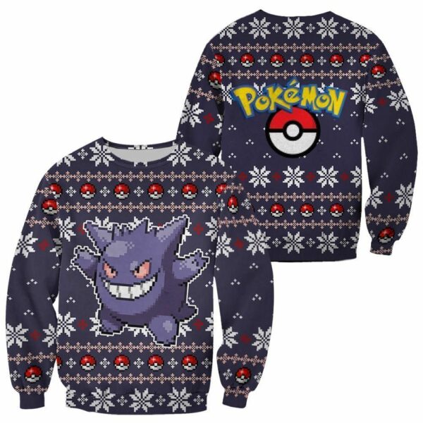 Pokemon Ugly Christmas Sweater Custom Gengar Xmas Gift 1