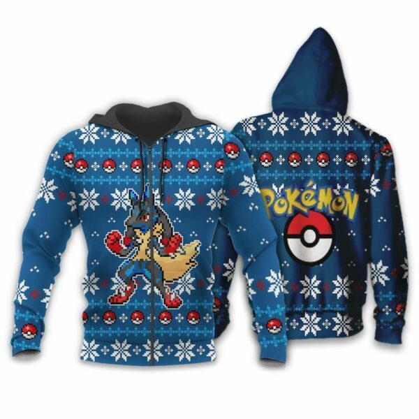 Pokemon Ugly Christmas Sweater Custom Lucario Xmas Gift Clothes 2