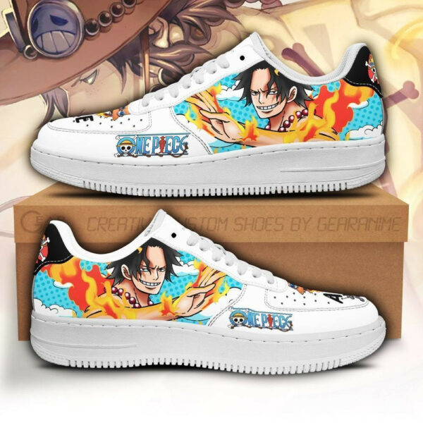 Portgas Ace Air Shoes Custom Anime One Piece Sneakers 1