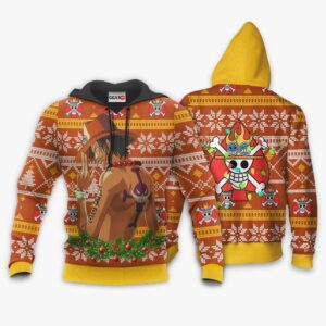 Portgas Ace Ugly Christmas Sweater Custom One Piece Anime XS12 7