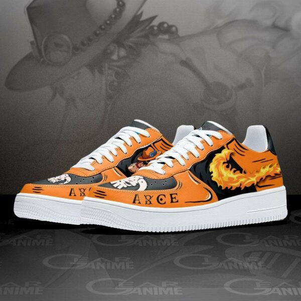 Portgas D Ace Air Shoes Custom Fire Anime One Piece Sneakers 2