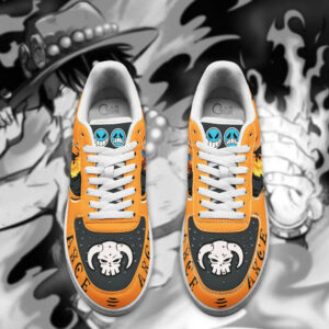 Portgas D Ace Air Shoes Custom Fire Anime One Piece Sneakers 7