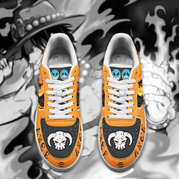 Portgas D Ace Air Shoes Custom Fire Anime One Piece Sneakers 4