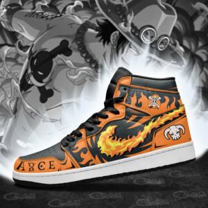 Portgas D Ace Fire Fist Shoes Custom Anime One Piece Sneakers 7