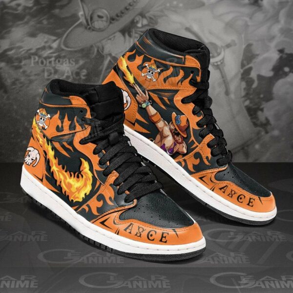 Portgas D Ace Fire Fist Shoes Custom Anime One Piece Sneakers 2