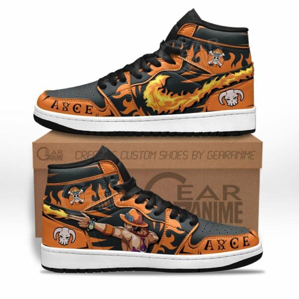 Portgas D Ace Fire Fist Shoes Custom Anime One Piece Sneakers 1