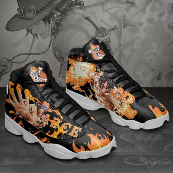 Portgas D Ace Shoes Custom Anime One Piece Sneakers 1