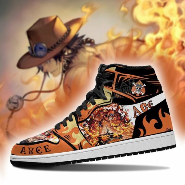 Portgas D. Ace Shoes Custom Anime One Piece Sneakers 3