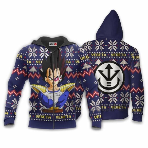 Prince Vegeta Christmas Sweater Custom Anime Dragon Ball XS12 2
