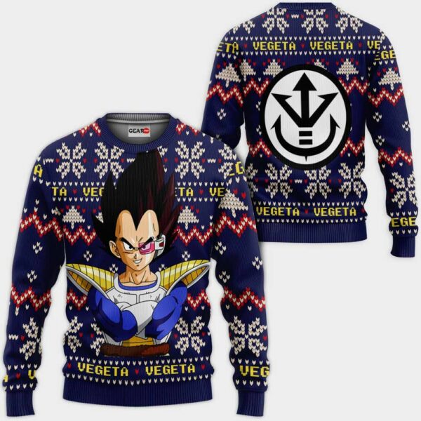 Prince Vegeta Christmas Sweater Custom Anime Dragon Ball XS12 1
