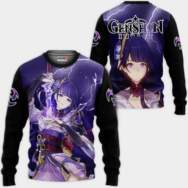 Raiden Shogun Hoodie Custom Genshin Impact Anime Merch Clothes 2