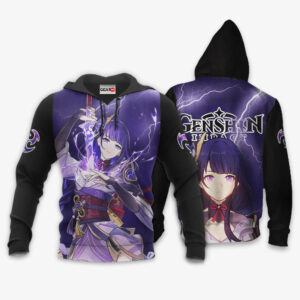 Raiden Shogun Hoodie Custom Genshin Impact Anime Merch Clothes 8