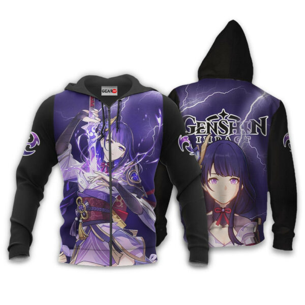 Raiden Shogun Hoodie Custom Genshin Impact Anime Merch Clothes 1