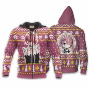 Re Zero Ram Ugly Christmas Sweater Custom Anime XS12 6