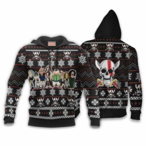 Red Hair Pirates Ugly Christmas Sweater Custom Anime One Piece XS12 7