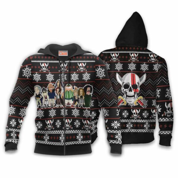 Red Hair Pirates Ugly Christmas Sweater Custom Anime One Piece XS12 2