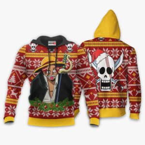 Red Hair Shanks Ugly Christmas Sweater Custom One Piece Anime XS12 7