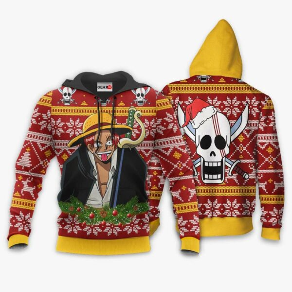 Red Hair Shanks Ugly Christmas Sweater Custom One Piece Anime XS12 3