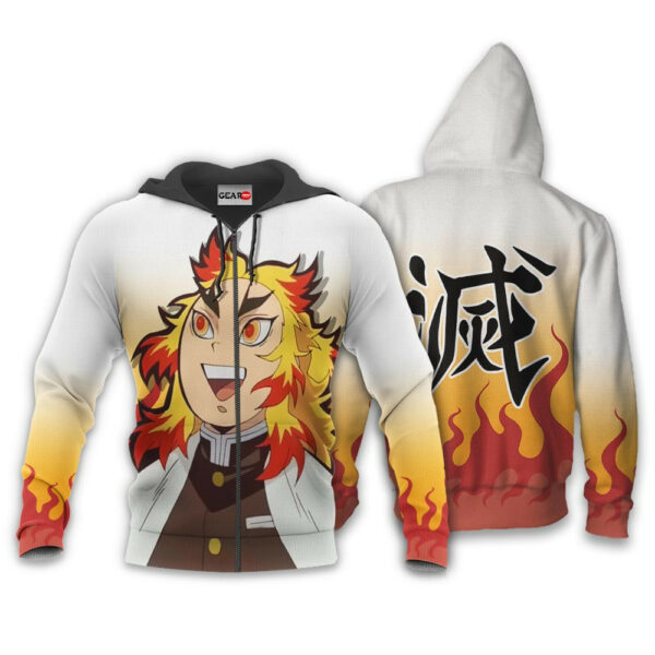 Rengoku Hoodie Custom Kimetsu Anime Merch Clothes Funny Style 1