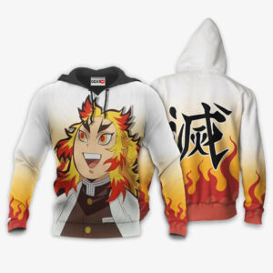 Rengoku Hoodie Custom Kimetsu Anime Merch Clothes Funny Style 8